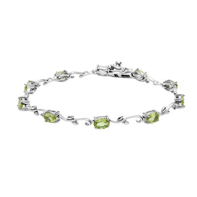 Peridot Sterling Silver Tennis Bracelet