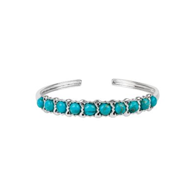 Sterling Silver Turquoise  Cuff Bracelet 7.5 inches.