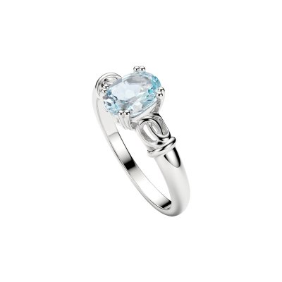 Skey Blue Topaz Sterling Silver Ring