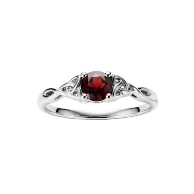 Garnet Sterling Silver Ring