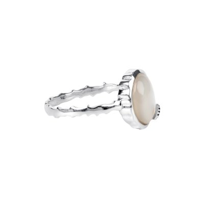 Sterling Silver Mother of Pearl Shell Ring
