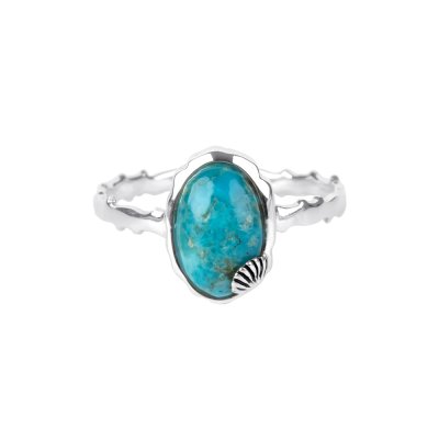 Sterling Silver Turquoise Shell Ring