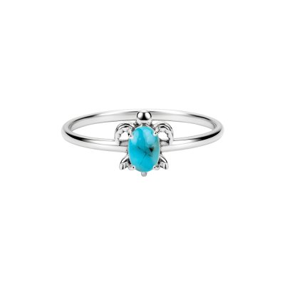 Sterling Silver Turquoies Turtle Ring