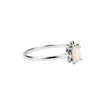 Sterling Silver Mother of Pearl Turtle Ring