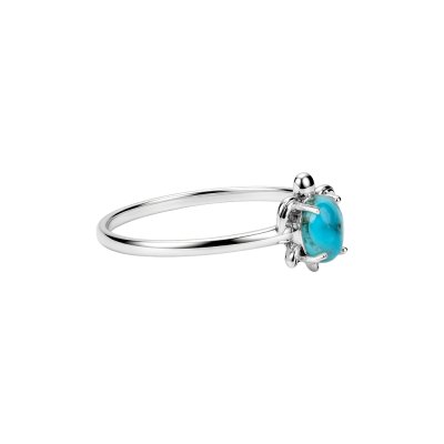 Sterling Silver Turquoies Turtle Ring