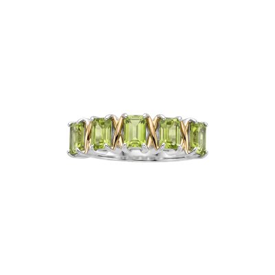 Peridot Two-Tone Sterling Silver Ring