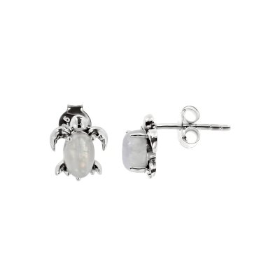 Sterling Silver Turtle Stud Earrings