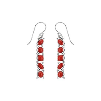 Red Jasper Sterling Silver Earrings