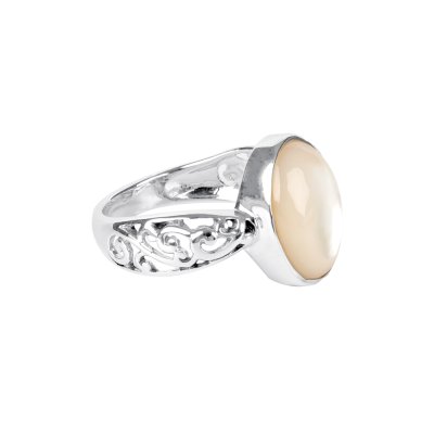 Sterling Silver Mother of Pearl Ring