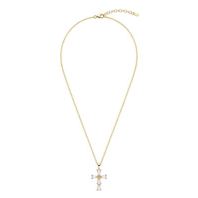 Ethiopian Opal 18K Yellow Gold Sterling Silver Pendant Necklace