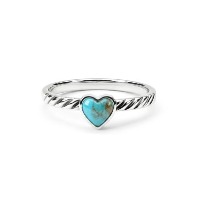 Sterling Silver Turquoise Heart Ring