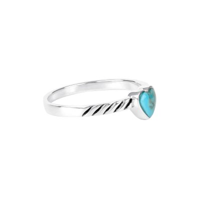 Sterling Silver Turquoise Heart Ring