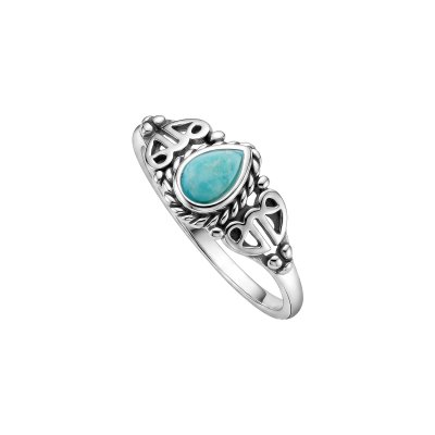 Turquoise Sterling Silver Filigree Ring