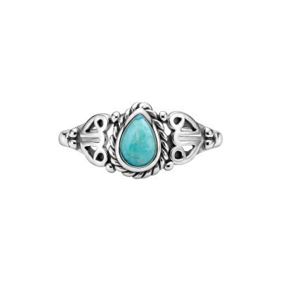 Turquoise Sterling Silver Filigree Ring