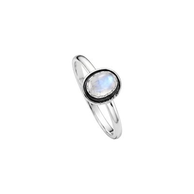 Rainbow Moonstone Sterling Silver Vintage Ring