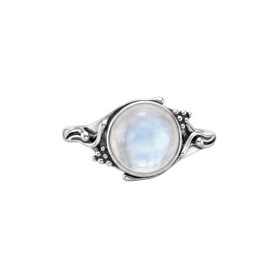 Rainbow Moonstone Sterling Silver Vintage Ring