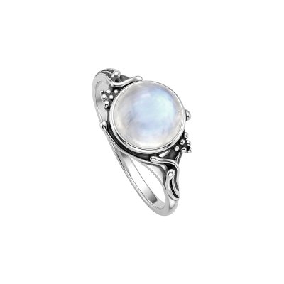 Rainbow Moonstone Sterling Silver Vintage Ring