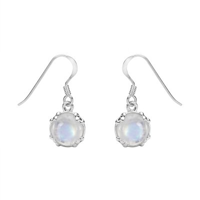Rainbow Moonstone Sterling Silver Earrings