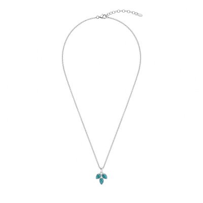 Three-Stone Turquoise Sterling Silver Pendant Necklace