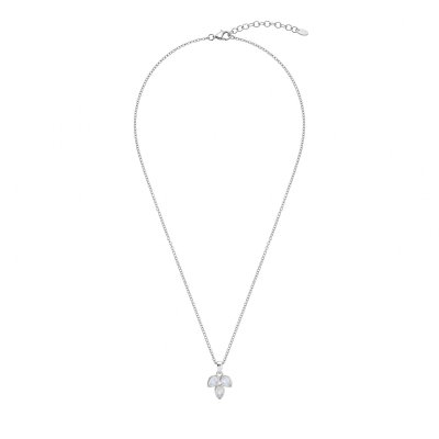 Three-Stone Rainbow Moonstone Sterling Silver Pendant Necklace