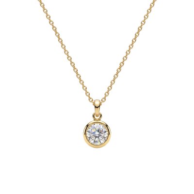 White Cubic Zirconia 18k Yellow Gold Over Sterling Silver Necklace 0.80 ctw