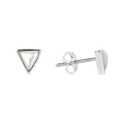 Sterling Silver Triangle Stud Earrings