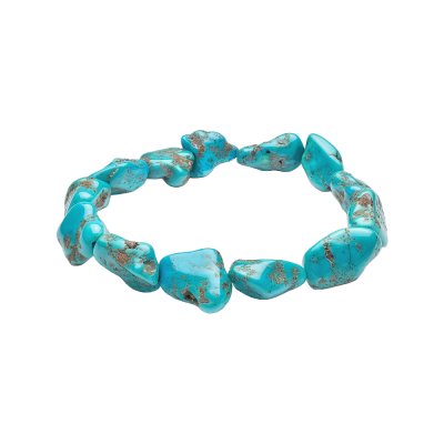 Kingman Turquoise Beaded Stretch Bracelet
