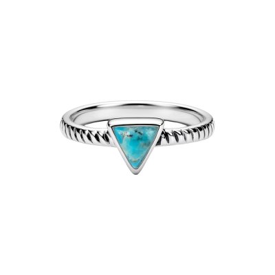 Sterling Silver Turquoise Triangle Ring