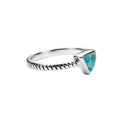Sterling Silver Turquoise Triangle Ring
