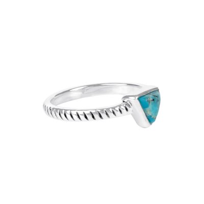 Sterling Silver Turquoise Triangle Ring