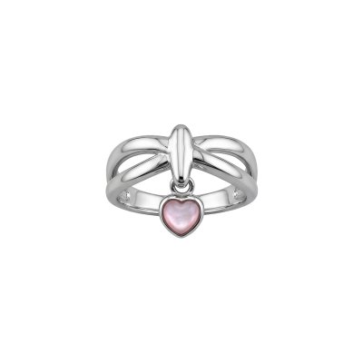 Pink Shell Sterling Silver Heart Ring