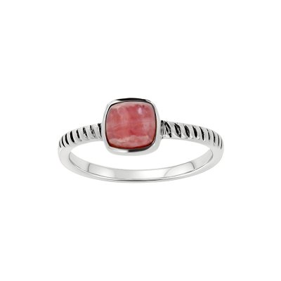 Sterling Silver Rhodochrosite Ring