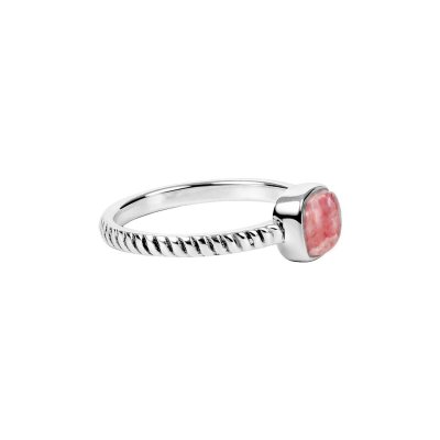 Sterling Silver Rhodochrosite Ring