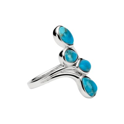 Sterling Silver Turquoise Bypass Ring