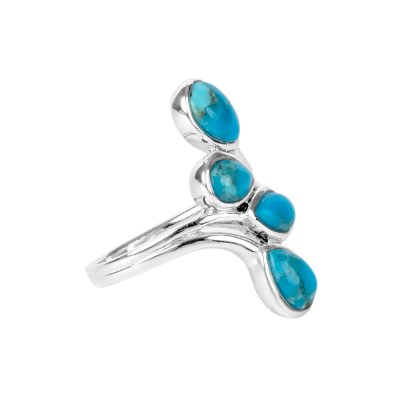 Sterling Silver Turquoise Bypass Ring