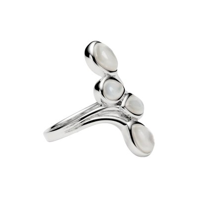 Sterling Silver Mother of Pearl Bypass Ring