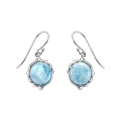 Larimar Sterling Silver Earrings
