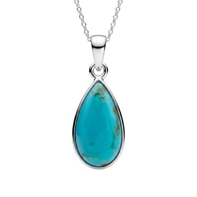 Turquoise Sterling Silver Pendant Necklace