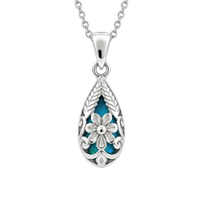 Turquoise Sterling Silver Pendant Necklace