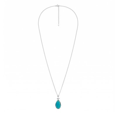 Turquoise Sterling Silver Pendant Necklace