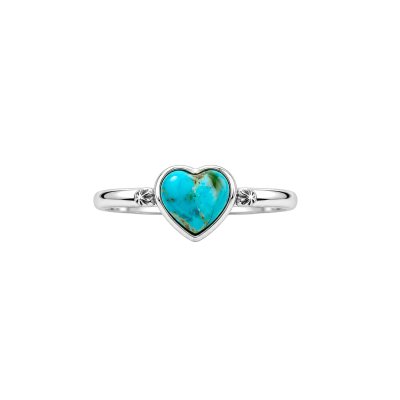 Turquoise Sterling Silver Heart Ring