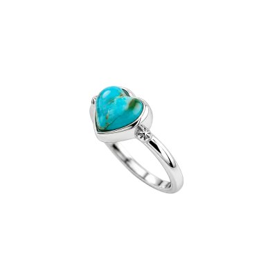 Turquoise Sterling Silver Heart Ring
