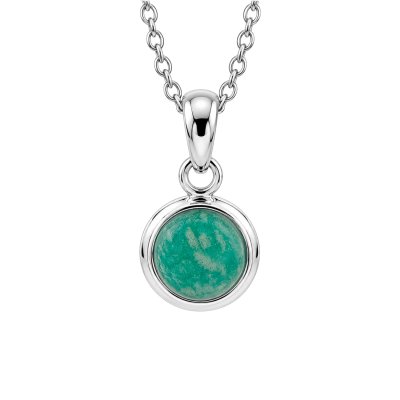 Sterling Silver Round Pendant Necklace