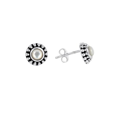Sterling Silver Mother of Pearl Earrings