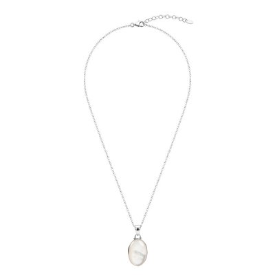 Sterling Silver Mother of Pearl Pendant with Chain 18 Inches