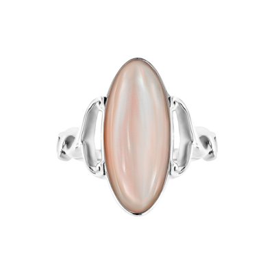 Sterling Silver Pink Shell Ring