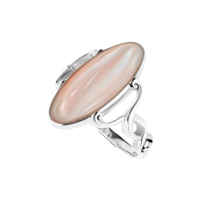 Sterling Silver Pink Shell Ring