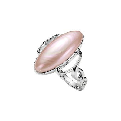 Sterling Silver Pink Shell Ring