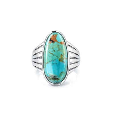 Sterling Silver Blue Turquoise Ring