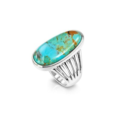 Sterling Silver Blue Turquoise Ring